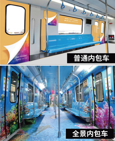 青岛地铁内包车套装广告