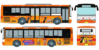 广州公交车广告展示