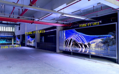 三亚机场一层出租车通道区域灯箱广告